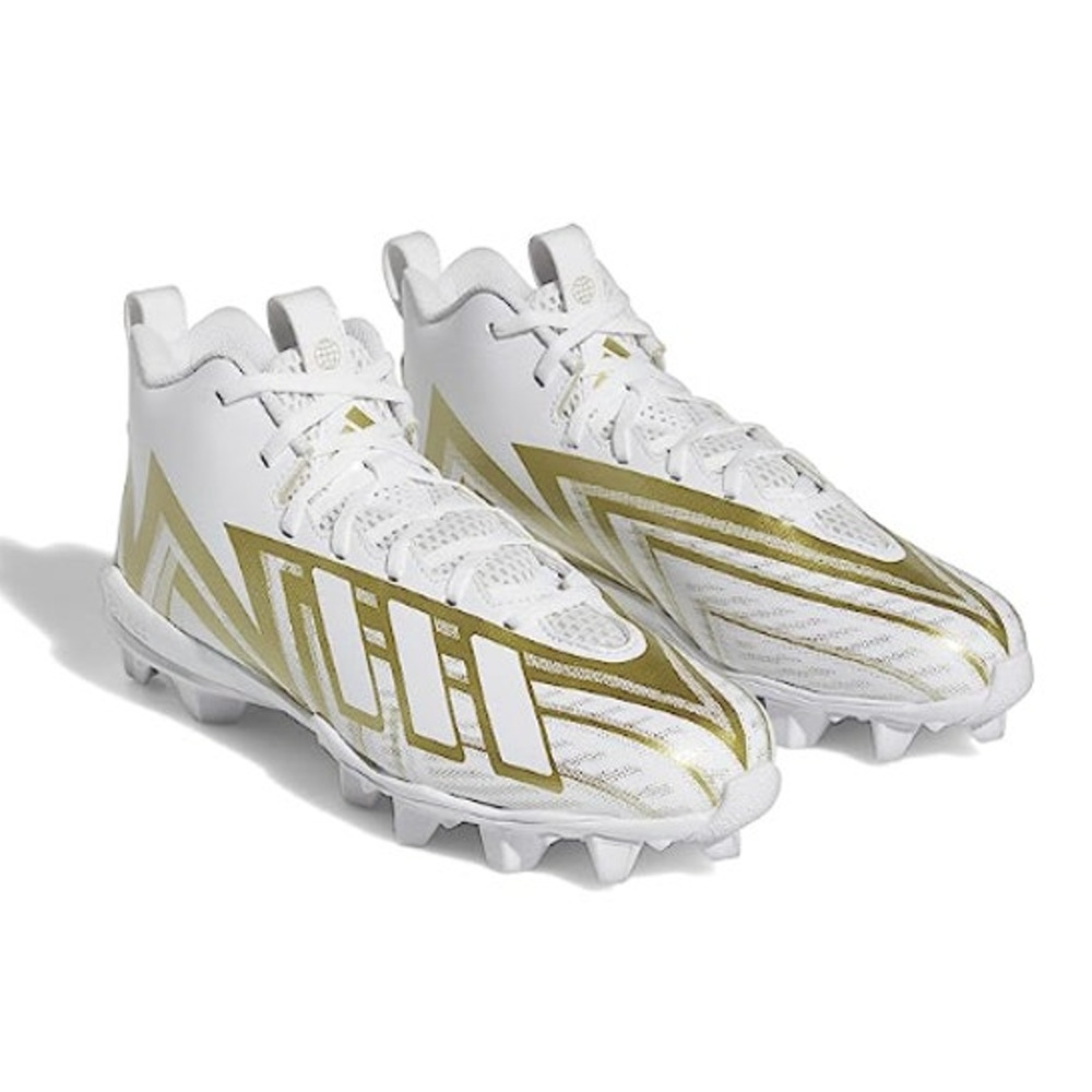 Adidas Men's Freak Spark MD 23 Football Cleats Size 11 White Gold Athletic NWOB
